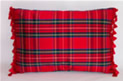 Silk Taffeta Holiday Plaid Pillow